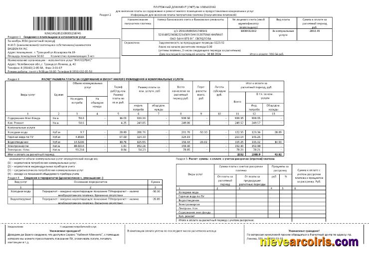 Russia business utility bill
